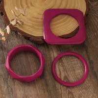 Solid Color Retro Classic Style Wood Bangle Wholesale sku image 5