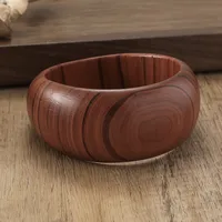 Geometric Retro Classic Style Wood Bangle Wholesale sku image 3