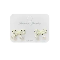 1 Pair Bow Knot Sweet Alloy Enamel Ear Studs main image 2