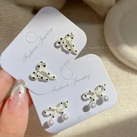 1 Paire Noeud D'Arc Sucré Alliage Émail Boucles D'Oreilles main image 4