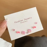 1 Set Flower Cute Sweet Alloy Enamel Ear Studs sku image 16