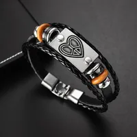 Geometric Retro Streetwear Pu Leather Bracelets Wholesale main image 1