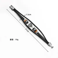 Geometric Retro Streetwear Pu Leather Bracelets Wholesale main image 2