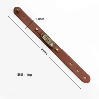 Geometric Retro Streetwear Pu Leather Alloy Bracelets Wholesale main image 2