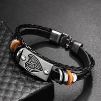 Geometric Retro Streetwear Pu Leather Bracelets Wholesale main image 4