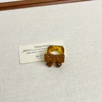 Cute Acrylic Bow Knot Women's Rings sku image 1