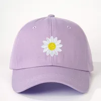 Femmes Fleur Avant-Toit Incurvé Broderie Décontractée Style Simple Vêtement De Rue Casquette De Baseball main image 1