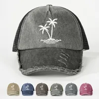 Unisex Coconut Tree Curved Eaves Embroidery Casual Simple Style Streetwear Baseball Cap main image 1