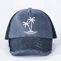 Unisex Coconut Tree Curved Eaves Embroidery Casual Simple Style Streetwear Baseball Cap main image 2