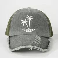 Unisex Coconut Tree Curved Eaves Embroidery Casual Simple Style Streetwear Baseball Cap sku image 2