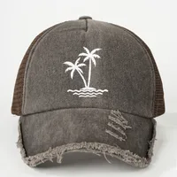 Unisex Coconut Tree Curved Eaves Embroidery Casual Simple Style Streetwear Baseball Cap sku image 5