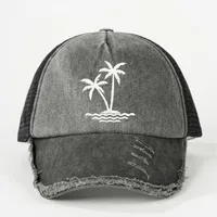 Unisex Coconut Tree Curved Eaves Embroidery Casual Simple Style Streetwear Baseball Cap sku image 1