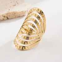 Geometric Round Heart Shape Vintage Style Lady Simple Style 304 Stainless Steel Open Rings main image 3