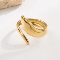 Geometric Round Heart Shape Vintage Style Lady Simple Style 304 Stainless Steel Open Rings main image 7