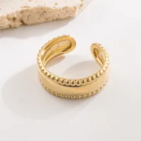 Geometric Round Heart Shape Vintage Style Lady Simple Style 304 Stainless Steel Open Rings sku image 2