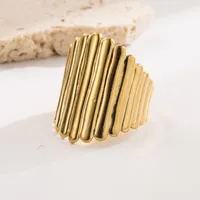 Geometric Round Heart Shape Vintage Style Lady Simple Style 304 Stainless Steel Open Rings sku image 6