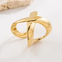 Geometric Round Heart Shape Vintage Style Lady Simple Style 304 Stainless Steel Open Rings sku image 12