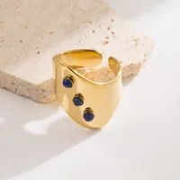 Geometric Vintage Style Simple Style 304 Stainless Steel 18K Gold Plated Open Rings main image 2