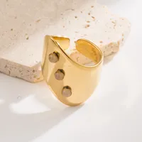 Geometric Vintage Style Simple Style 304 Stainless Steel 18K Gold Plated Open Rings main image 3