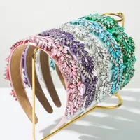 Women's Leaves Modern Style Simple Style Cloth Glass Hair Band main image 1