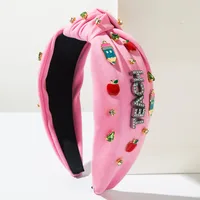 Femmes Lettre Pomme Mignon Sucré Chiffon Bande De Cheveux main image 4