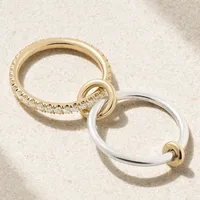 Géométrique Argent Sterling 925 Anneaux main image 1