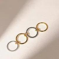 Geometric Classic Style 304 Stainless Steel Rings Plating main image 3