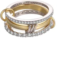 Geometric Classic Style 304 Stainless Steel Rings Plating main image 5