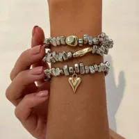 Irregular Exaggerated Handmade Commute CCB Alloy Bracelets Wholesale main image 3