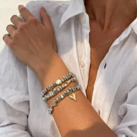 Irregular Exaggerated Handmade Commute CCB Alloy Bracelets Wholesale main image 1