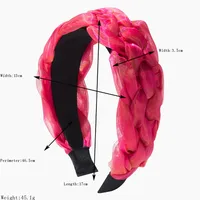 Mujeres Bloque De Color Estilo Moderno Artístico Tela Banda Para El Cabello main image 2