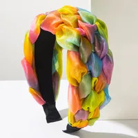 Women's Color Block Modern Style Artistic Cloth Hair Band sku image 1