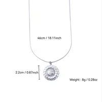 Fleur Élégant Femme Acier Inoxydable 304 Plaqué Or 18K Pendentif Fermeture À Boucle De Type Homard main image 7