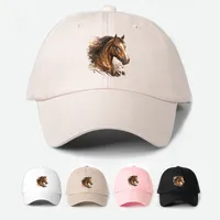 Unisexo Caballo Aleros Curvos Bordado Casual Estilo Simple Ropa De Calle Gorra De Beisbol main image 1