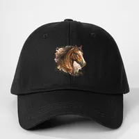 Unisexe Cheval Avant-Toit Incurvé Broderie Décontractée Style Simple Vêtement De Rue Casquette De Baseball main image 2