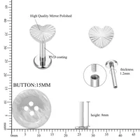 1 Pièce Alliage De Titane Style Moderne Style Classique Commuer Papillon Flocon De Neige Sculpture Anneaux À Lèvres Boucles D'Oreilles Cartilage main image 7