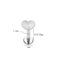 1 Piece Titanium Alloy Modern Style Classic Style Commute Butterfly Snowflake Carving Lip Rings Ear Cartilage Rings & Studs main image 6