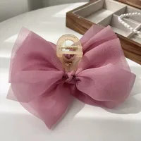 Mujeres Nudo De Lazo Estilo De Hadas Princesa Dulce Resina Gasa Hilo Neto Garras De Pelo main image 8