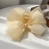 Mujeres Nudo De Lazo Estilo De Hadas Princesa Dulce Resina Gasa Hilo Neto Garras De Pelo main image 9