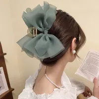 Women's Bow Knot Fairy Style Princess Sweet Resin Gauze Net Yarn Hair Claws main image 2