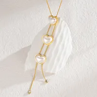 Solid Color Cute 304 Stainless Steel Pendant Necklace Lobster Trigger Clasp Closure main image 3