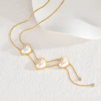 Solid Color Cute 304 Stainless Steel Pendant Necklace Lobster Trigger Clasp Closure main image 4