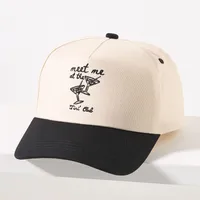 Unisexe Mots De Vocabulaire/Nom Avant-Toit Incurvé Broderie Décontractée Style Simple Vêtement De Rue Casquette De Baseball main image 1