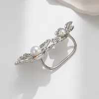 Vacation Romantic Shiny Alloy Aluminum-Magnesium Alloy Flower Women's Open Rings main image 6