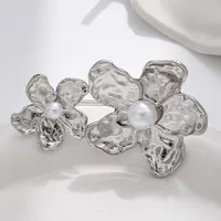 Vacation Romantic Shiny Alloy Aluminum-Magnesium Alloy Flower Women's Open Rings main image 4