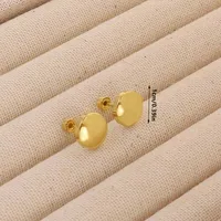 1 Paire Pentacle Rond Forme De Cœur Style Simple Acier Inoxydable 304 Plaqué Or 18K Boucles D'Oreilles main image 8