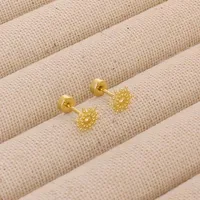 1 Paire Pentacle Rond Forme De Cœur Style Simple Acier Inoxydable 304 Plaqué Or 18K Boucles D'Oreilles main image 5