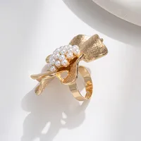 Elegant Classical Vintage Style Alloy Flower Women's Open Rings main image 8