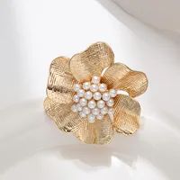 Elegant Classical Vintage Style Alloy Flower Women's Open Rings main image 9