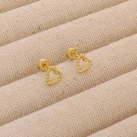 1 Pair Pentagram Round Heart Shape Simple Style 304 Stainless Steel 18K Gold Plated Ear Studs sku image 7